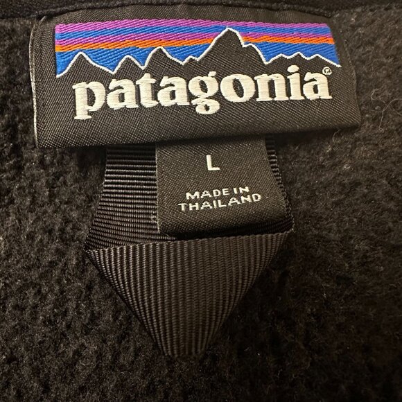 PATAGONIA Better Sweater Active 1/4 Zip Fleece Pullover Men L Black Sleeve Pocke - Picture 3 of 7